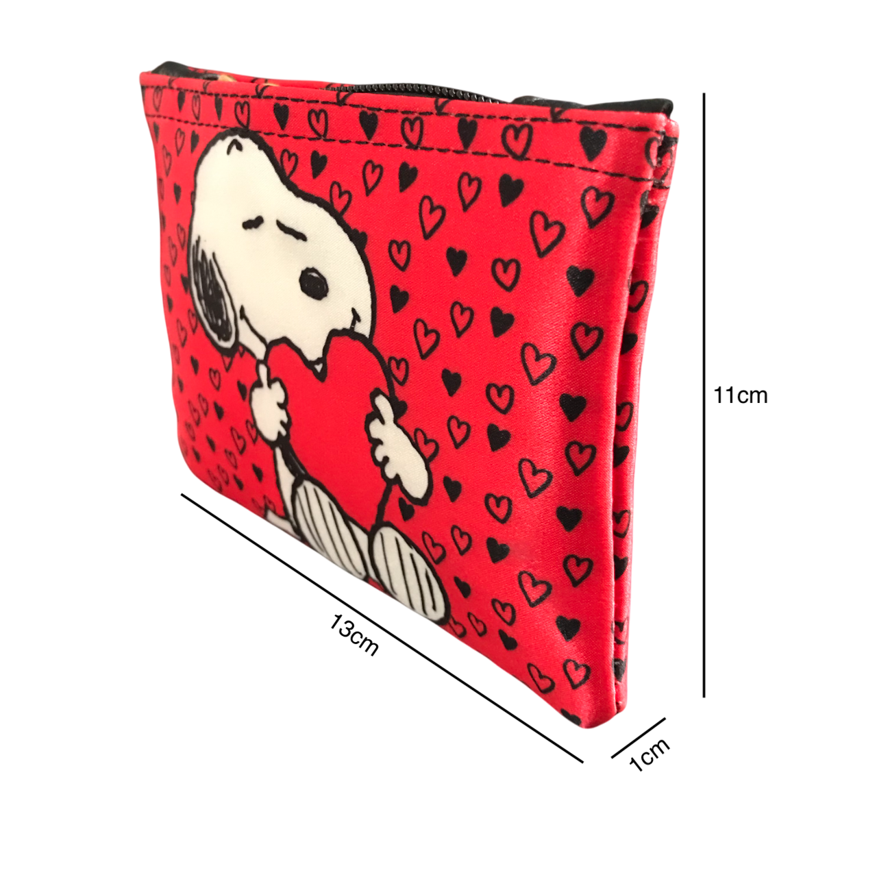 Monedero Cuadrado Snoopy Corazon