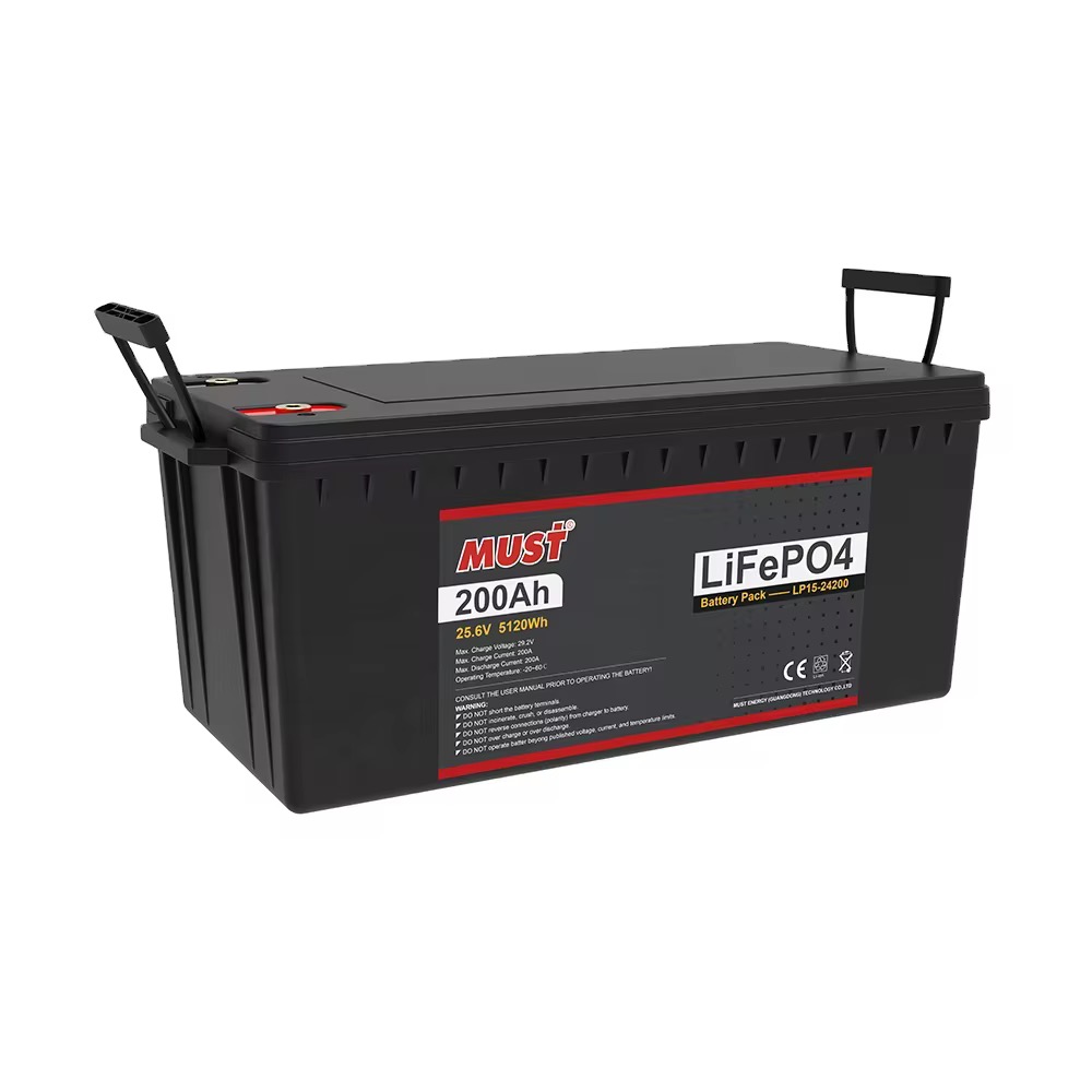 Bateria en litio 12V MUST 200Ah 25.6V 5120Wh