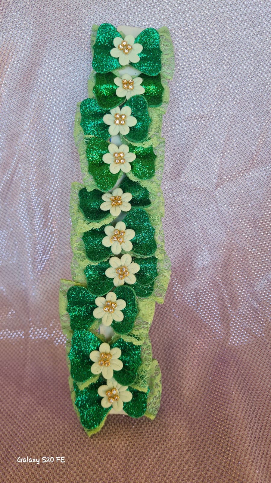 Green Floral Decorative Trim