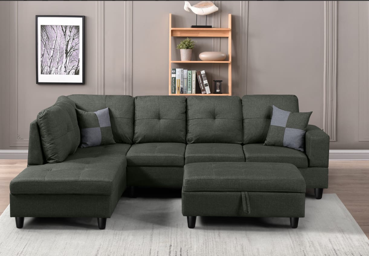 BRAND NEW SECTIONAL COUCH WITH OTTOMAN INCLUDED
