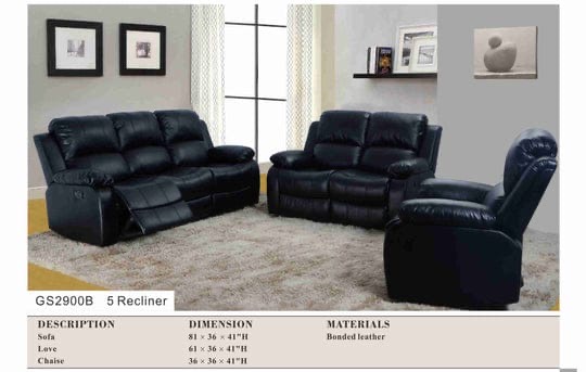 Brand new 3 pieces living room recliners couch set