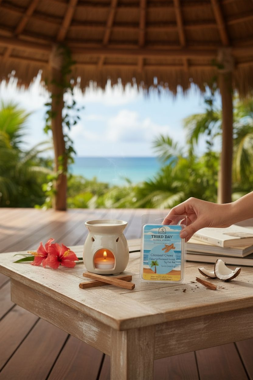 Coconut Sandalwood Wax Melts | Coconut Grove | Hand Poured Soy Wax