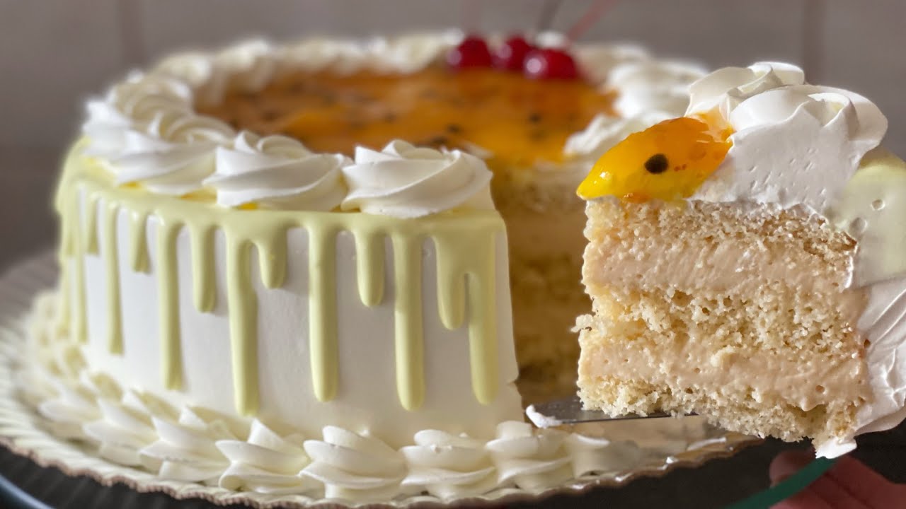 Pastel de maracuyá-tres leches