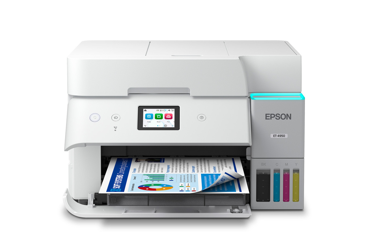 Epson EcoTank ET-4950 Wireless All-in-One Color Supertank Printer – White