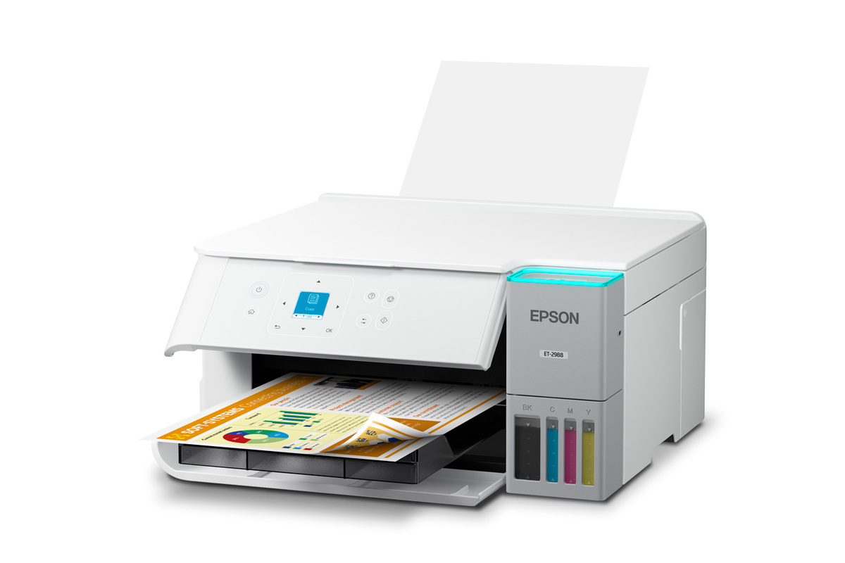 Epson EcoTank ET-2988 Wireless All-in-One Color Supertank Printer – White
