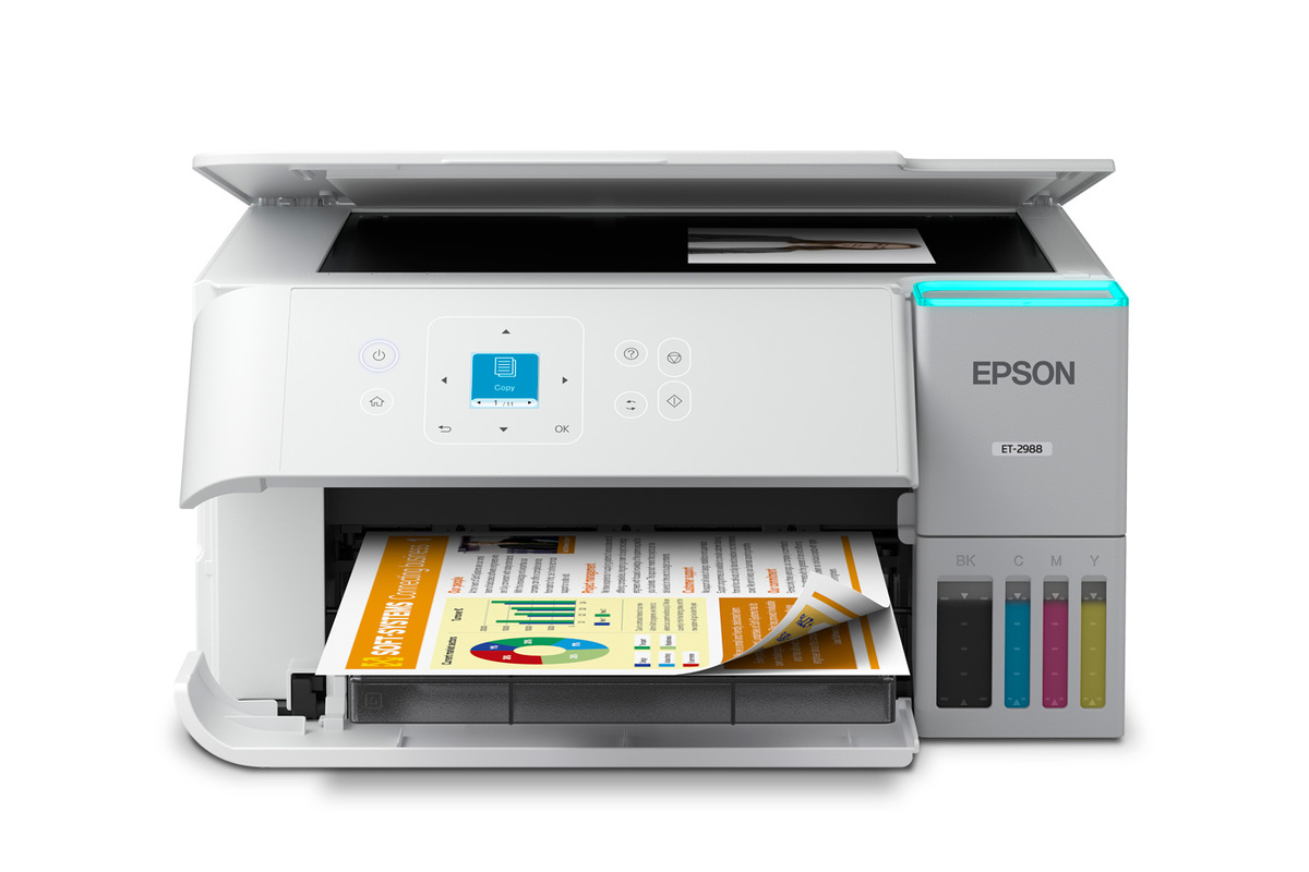 Epson EcoTank ET-2988 Wireless All-in-One Color Supertank Printer – White