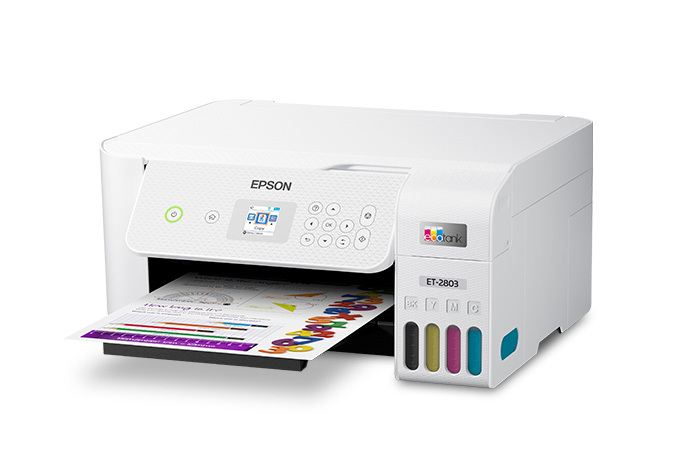 Epson EcoTank ET-2803 Wireless Color All-in-One Cartridge-Free Supertank Printer with Scan and Copy