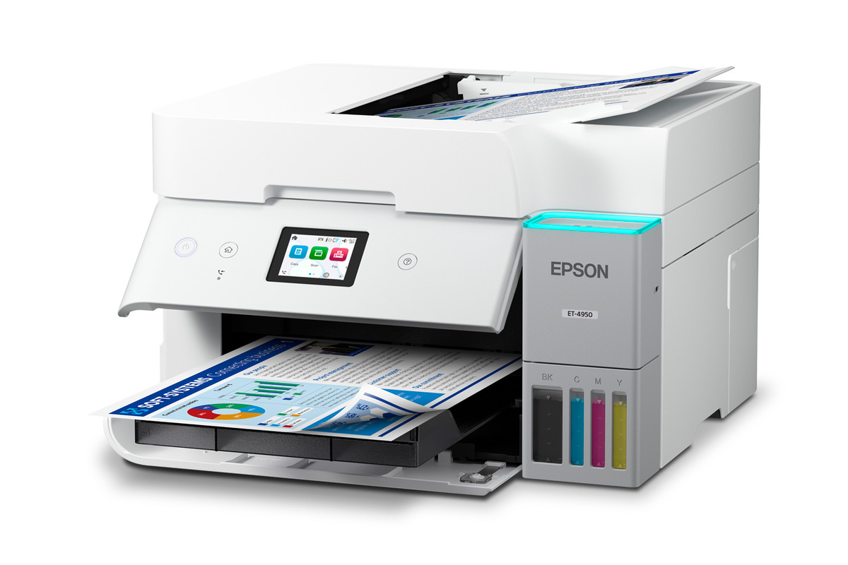 Epson EcoTank ET-4950 Wireless All-in-One Color Supertank Printer – White