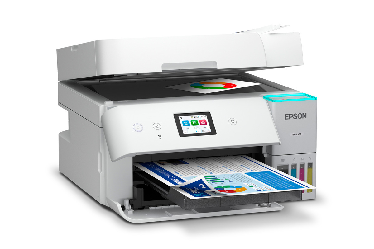 Epson EcoTank ET-4950 Wireless All-in-One Color Supertank Printer – White