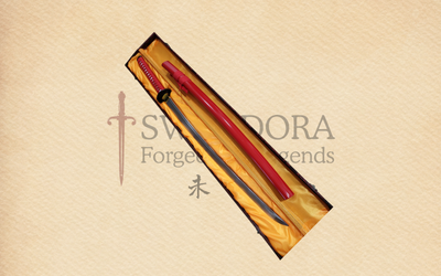 Crimson Red Samurai Katana – Premium Gift Box Edition