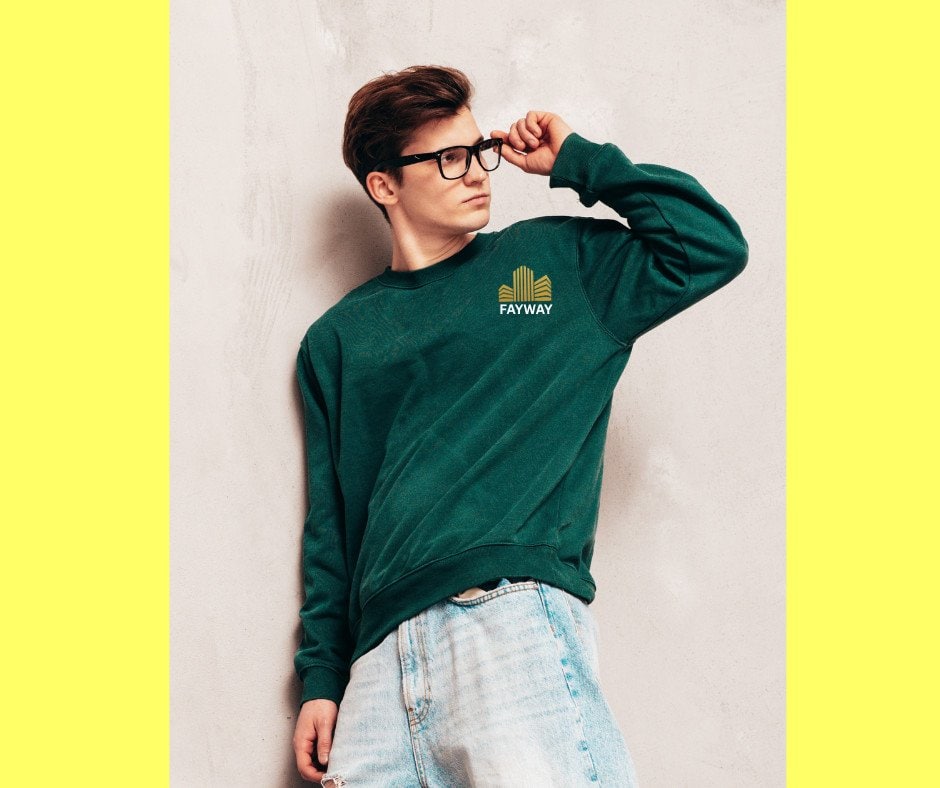 Fayway Dark Green Sweatshirt for Men