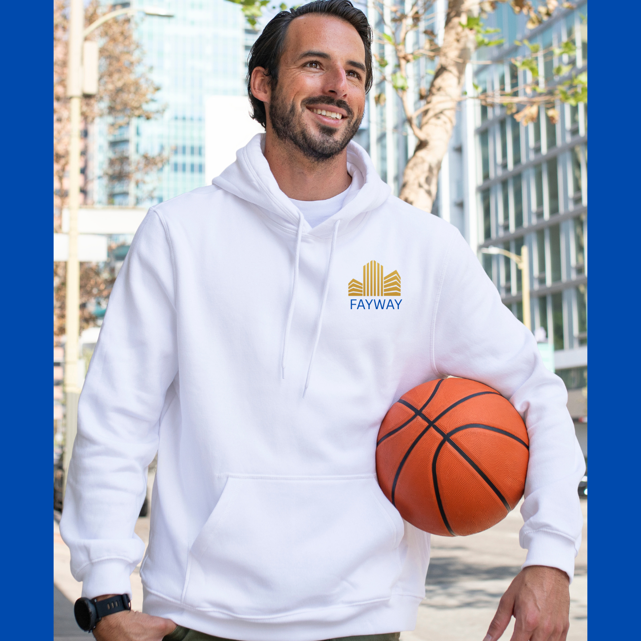 FAYWAY Branded White Hoodie