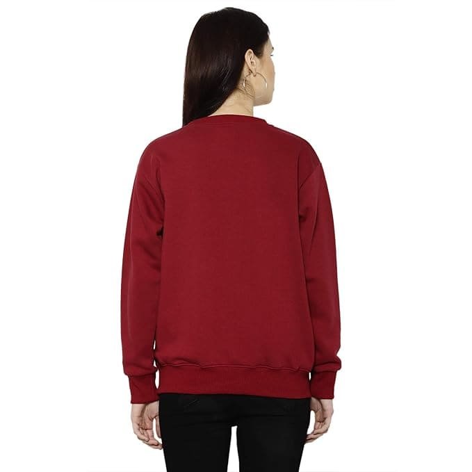 DARK RED SWEATSHIRT FOR WOMEN