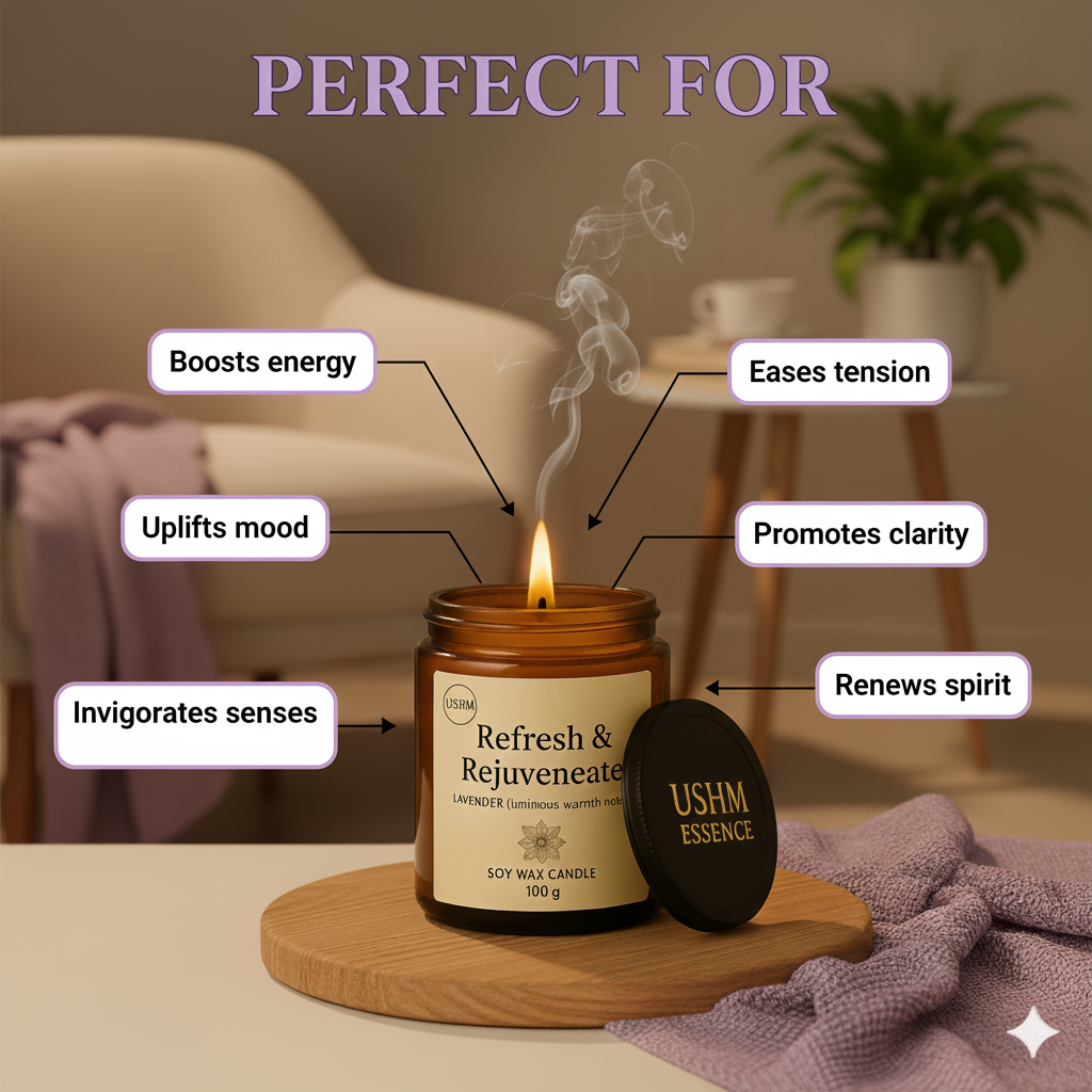 Refresh & Rejuvenate – Energizing Aromatherapy Candle for Mood & Mental Vitality