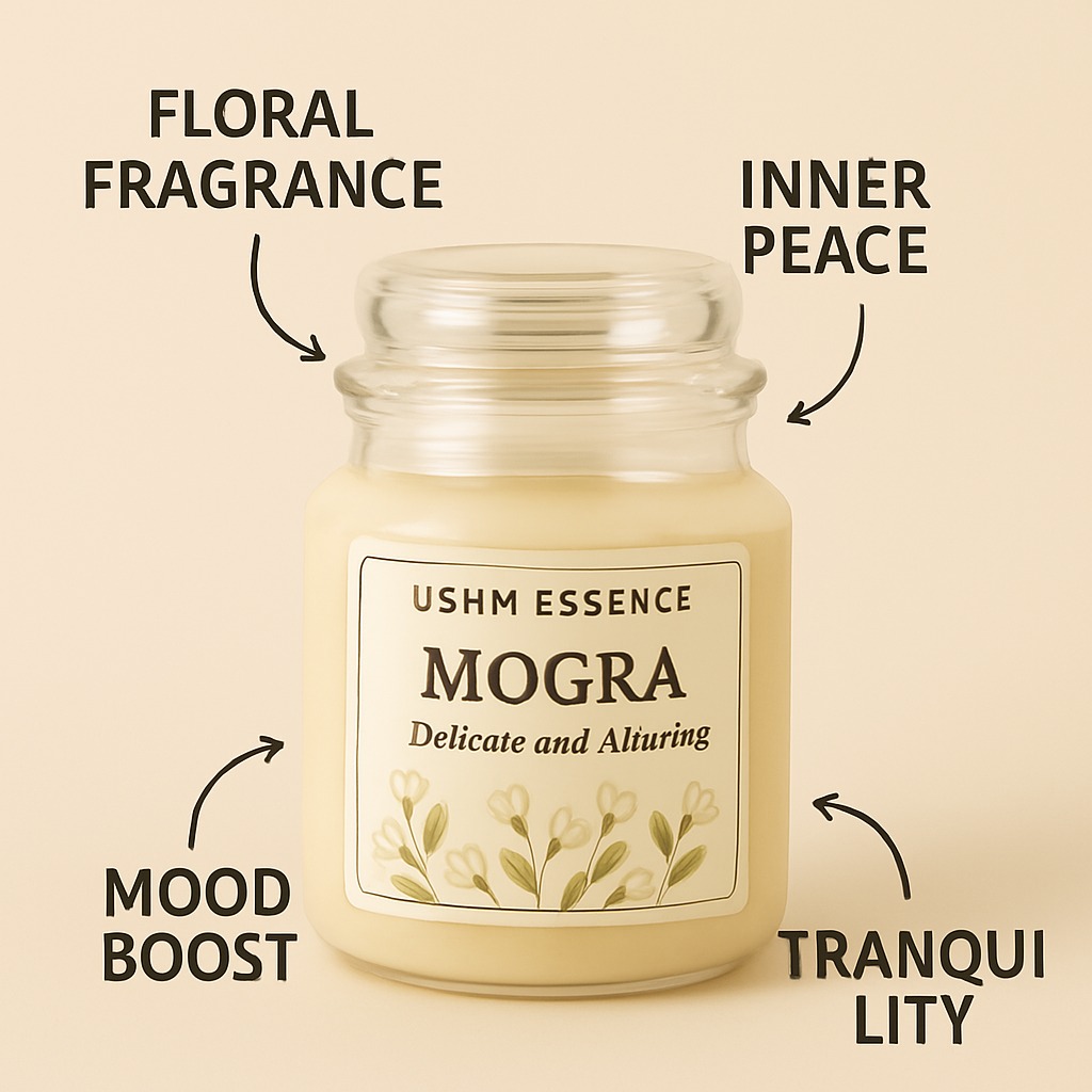 Jasmine Aura – Premium Indian Floral Fragrance Candle