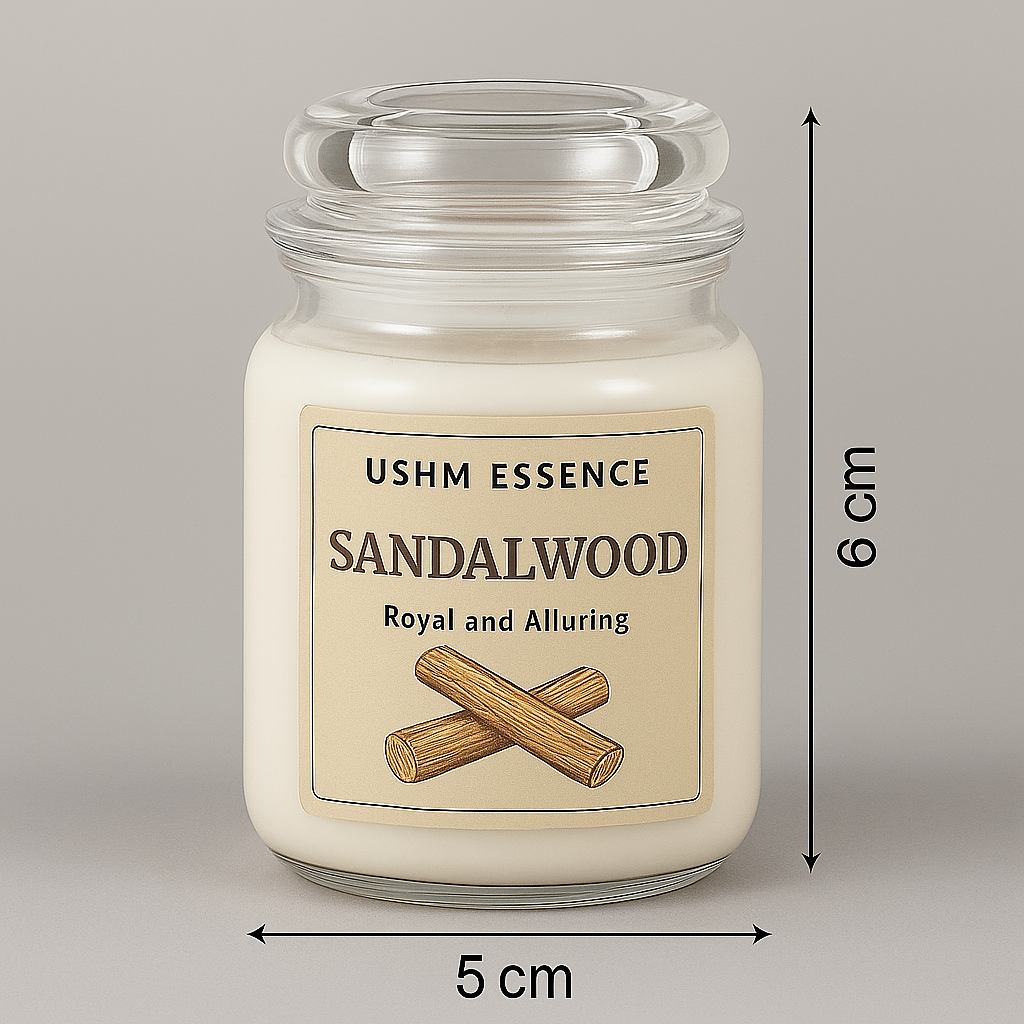 Sacred Sandalwood – Pure, Earthy Aroma | Premium Meditative Candle