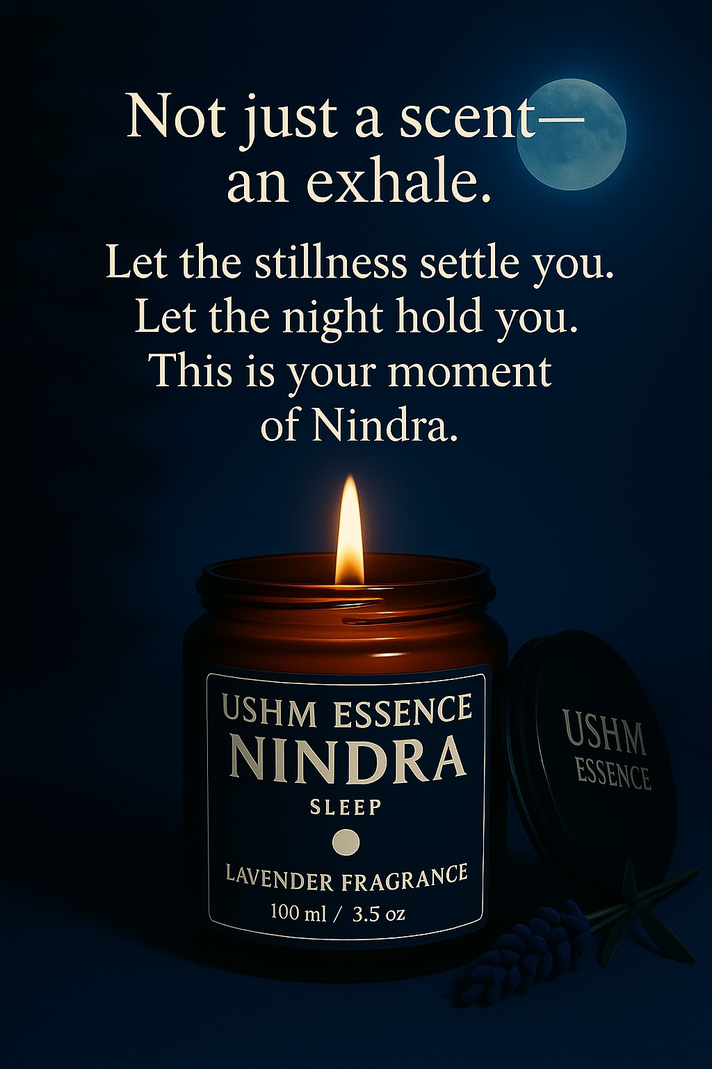 NINDRA Lavender Aromatherapy Candle – Deep Sleep, Stress Relief & Night Calm