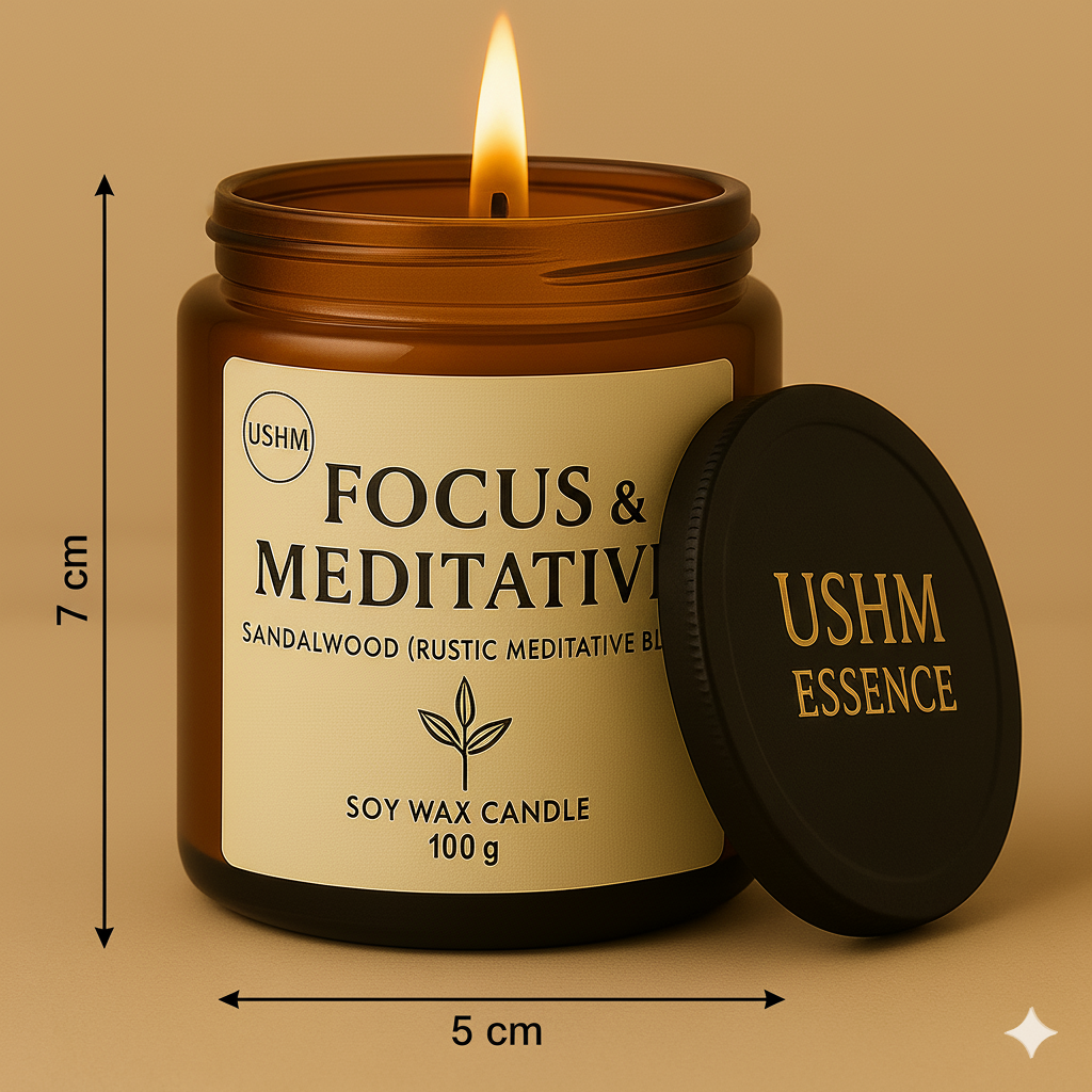 Focus & Meditative – Aromatherapy Candle for Concentration & Mindful Clarity