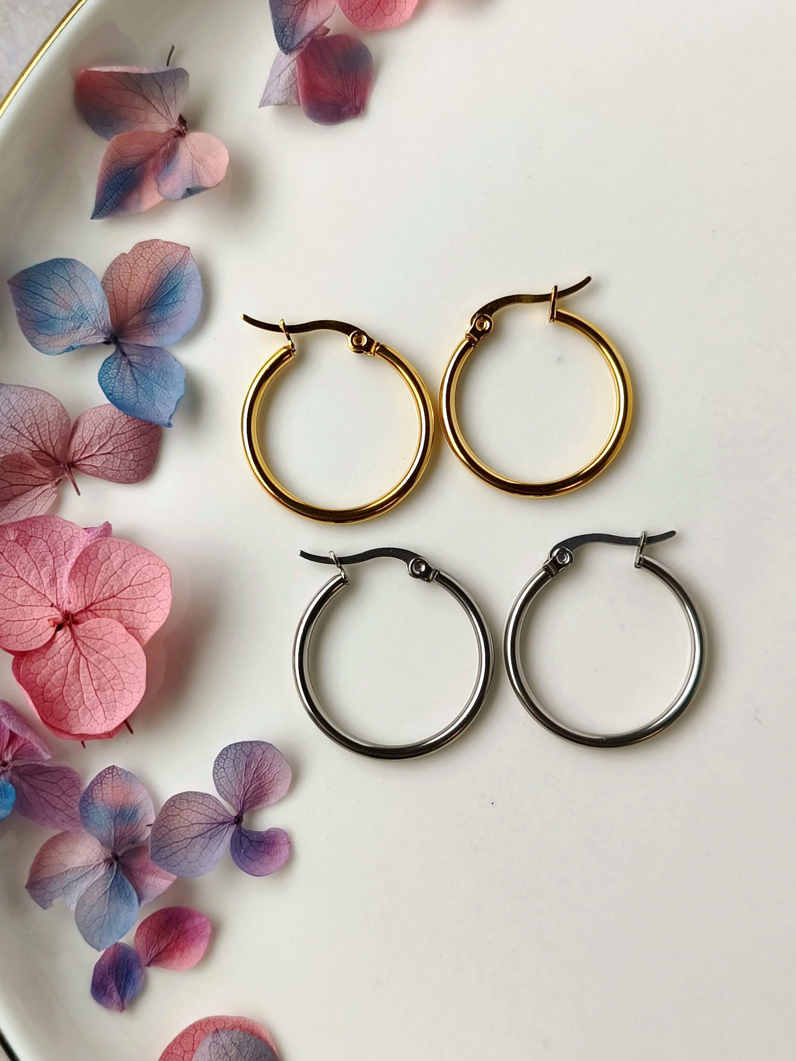 Créoles en acier inoxydable - 25 mm