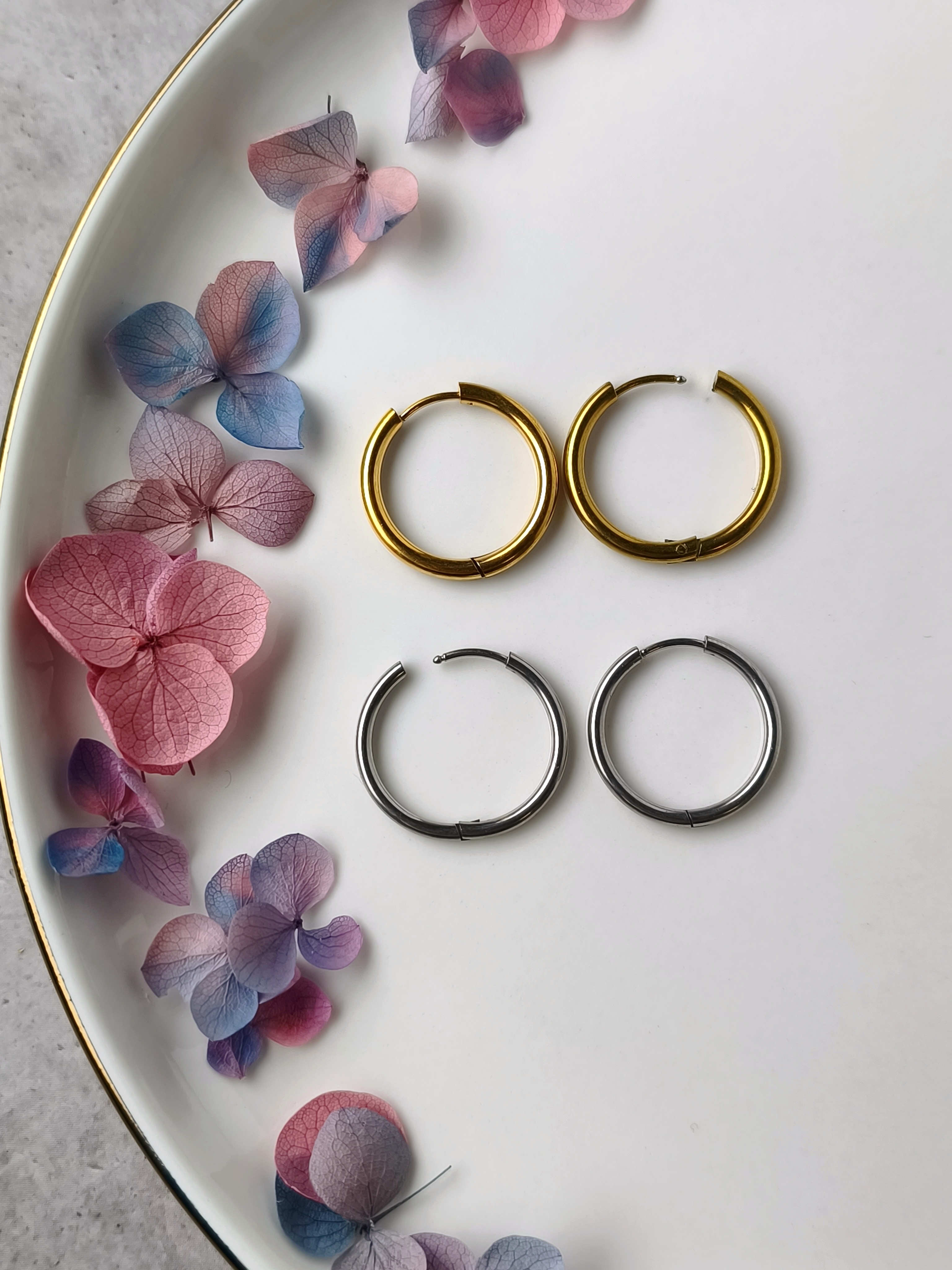 Créoles en acier inoxydable – 20 mm 