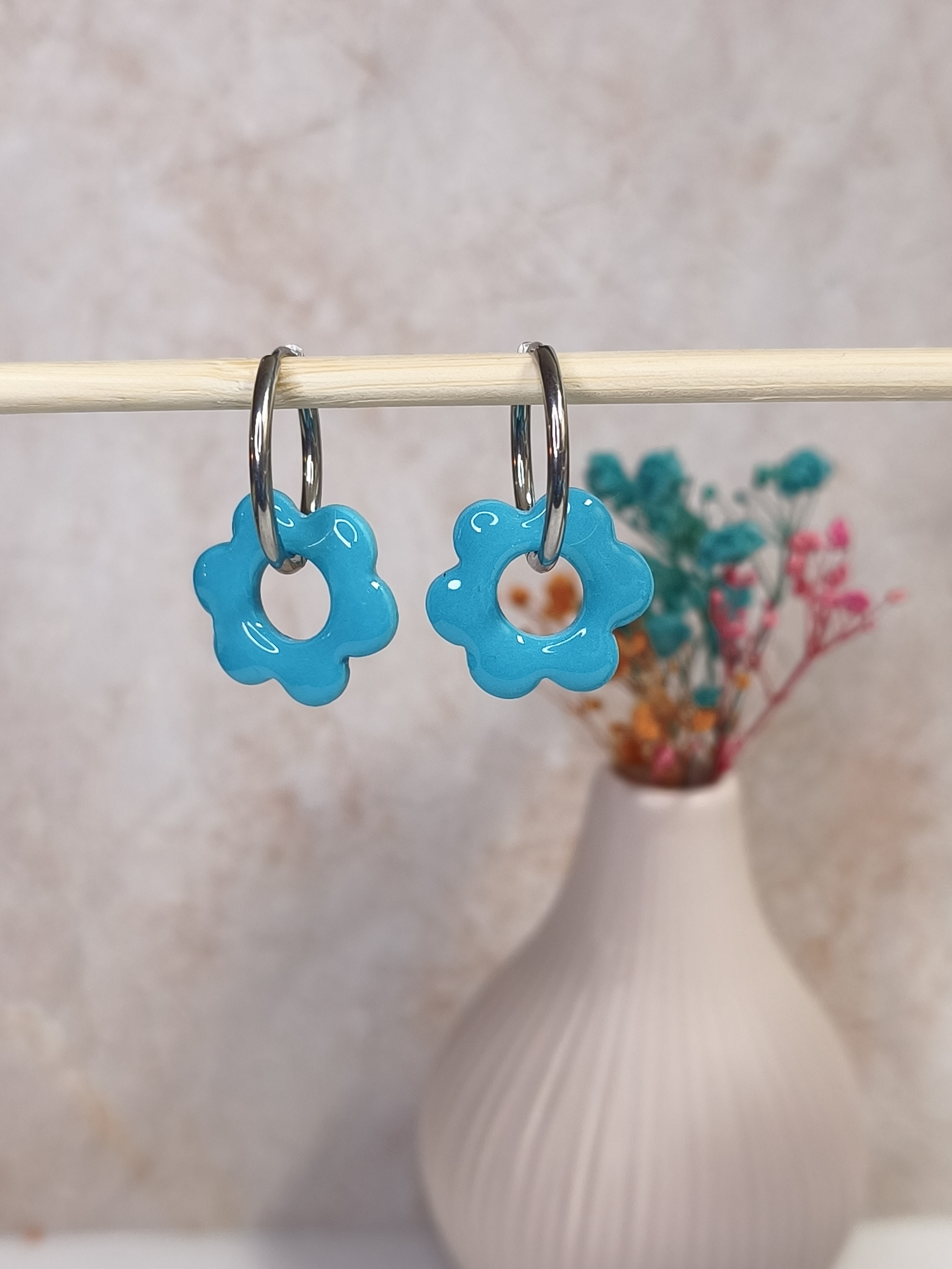 Modèle flora : Bleue Turquoise