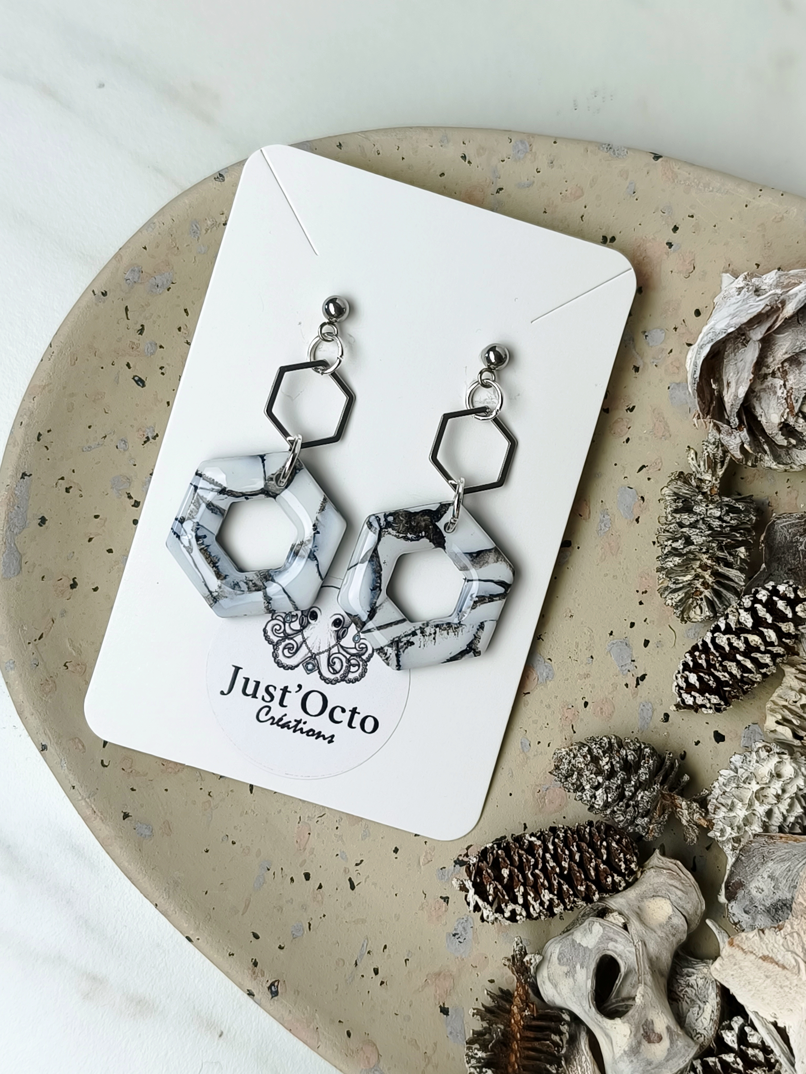 Collection :Marbrées noir et blanc