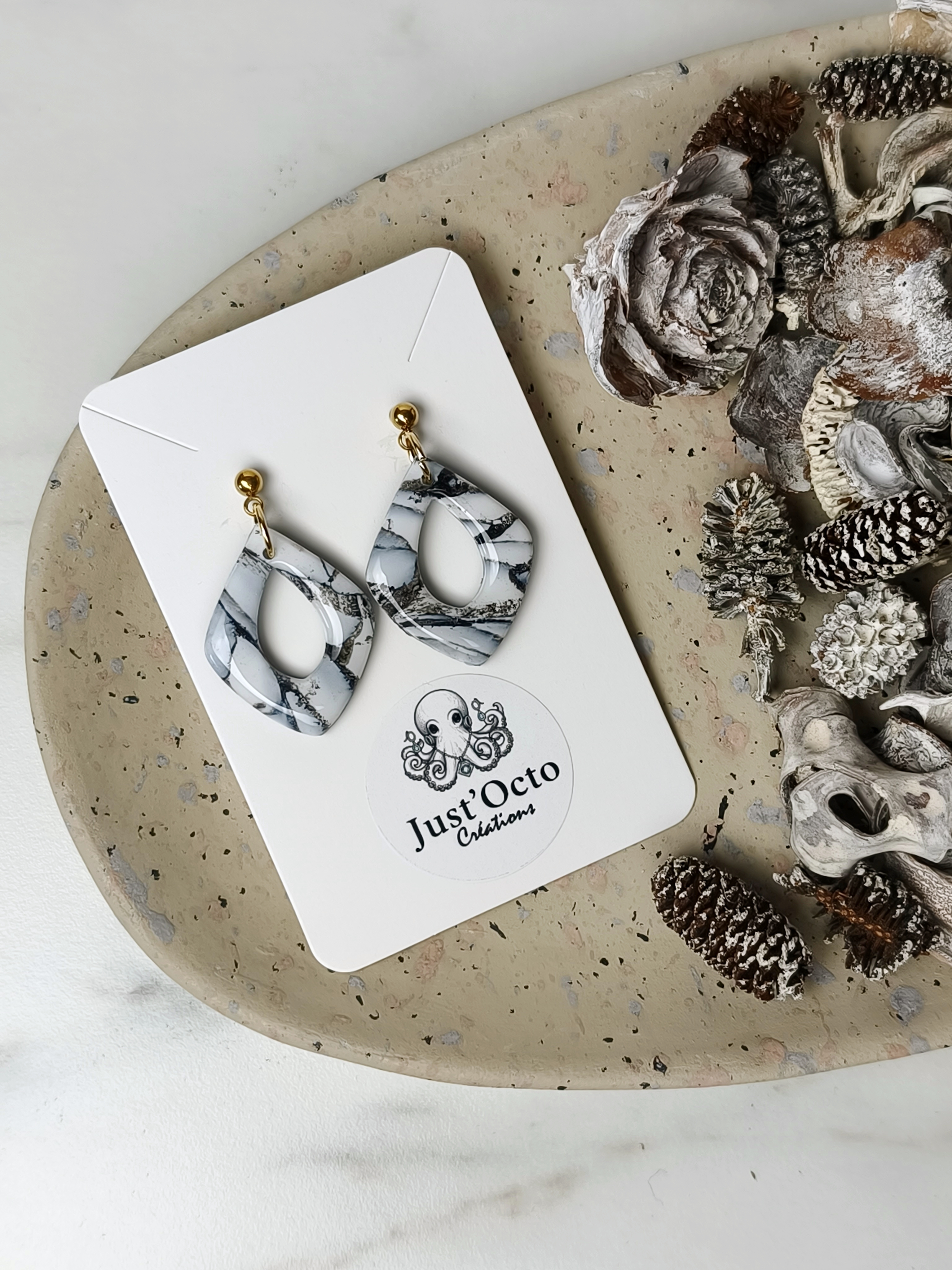 Collection :Marbrées noir et blanc