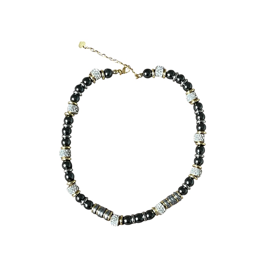 Collier Sélène hématite