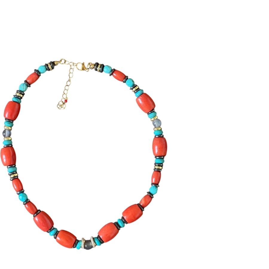 Collier Coralia — Éclat solaire