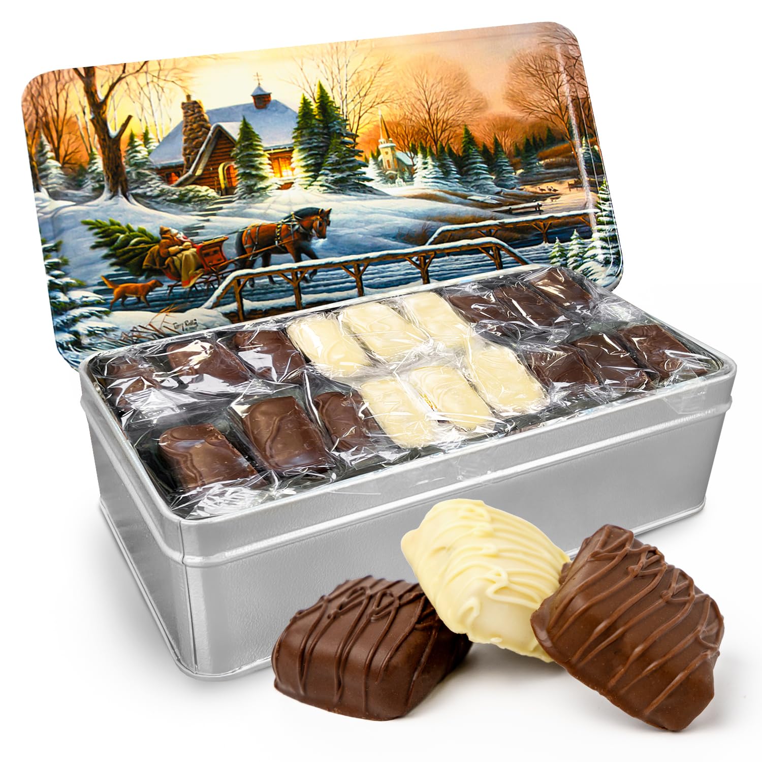 Assorted Chocolate Covered Treats Gift Tin