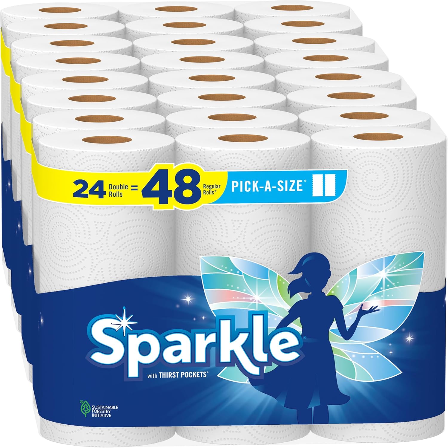  Sparkle Pick-A-Size Paper Towels, 24 double rolls 