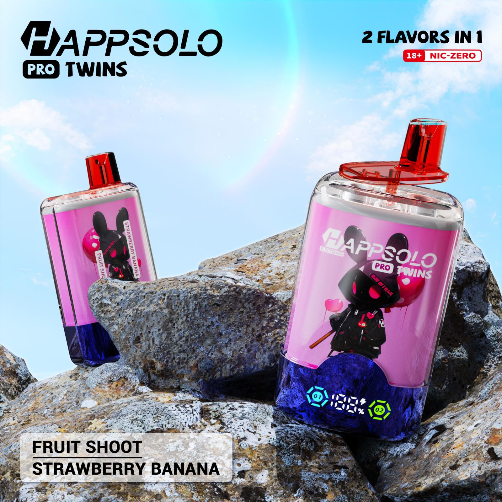 Happsolo Pro Twins 40K - Fruit Shoot & Strawberry Banana