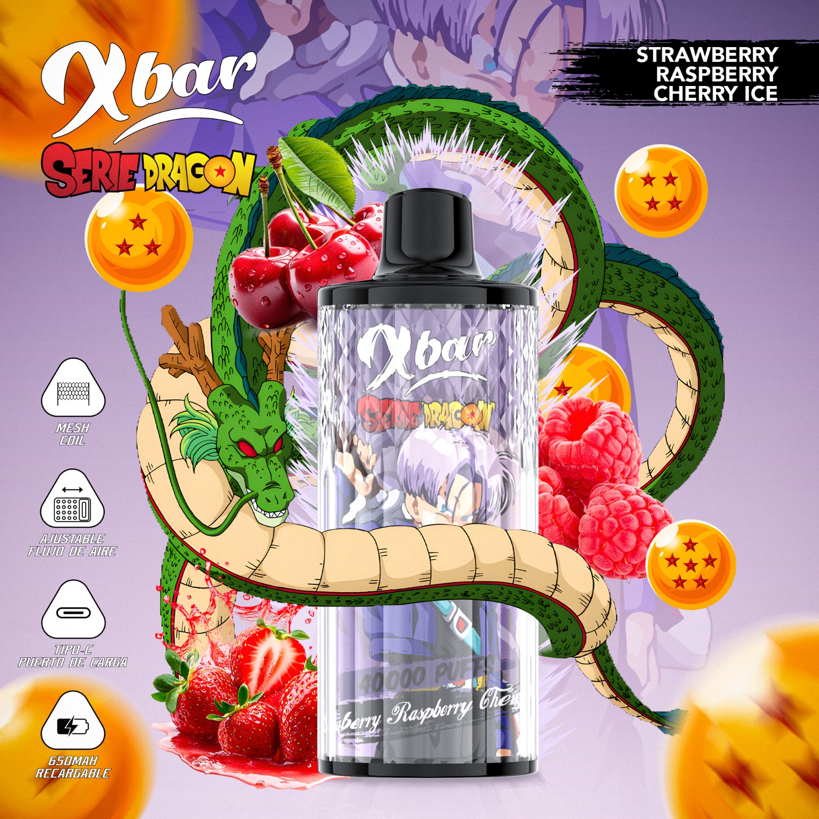 XBAR DRAGON BALL – Strawberry Raspberry Cherry Ice