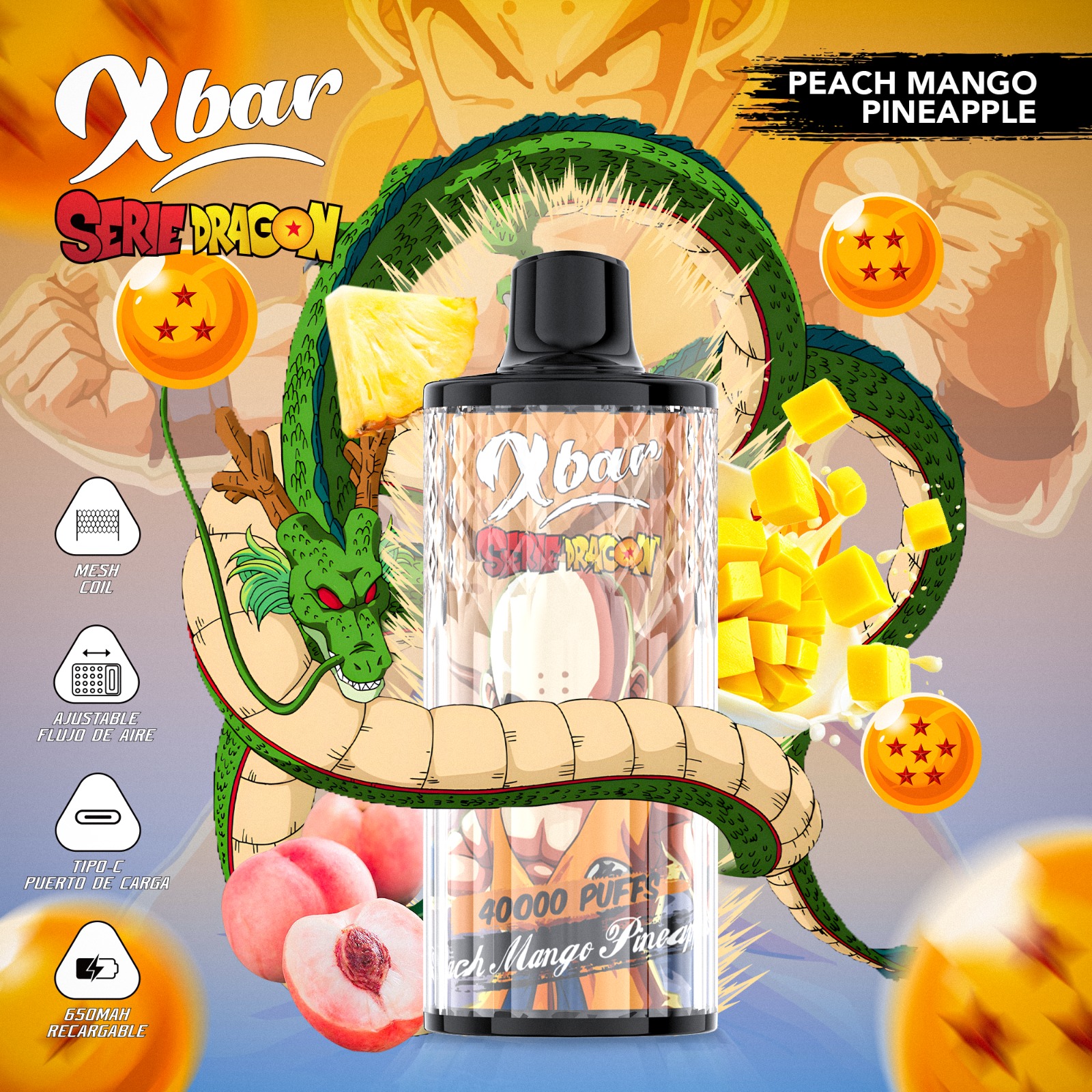XBAR DRAGON BALL – Peach Mango Pineapple