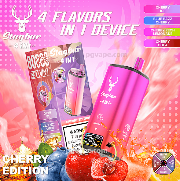Stagbar 4 en 1 Cherry Edition