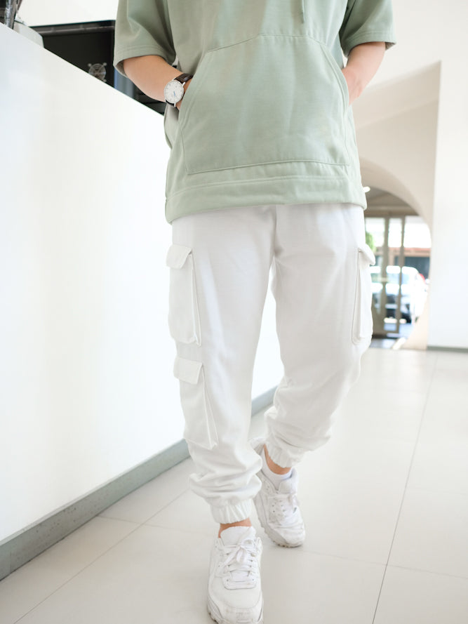 Celana Jogger Cargo Putih