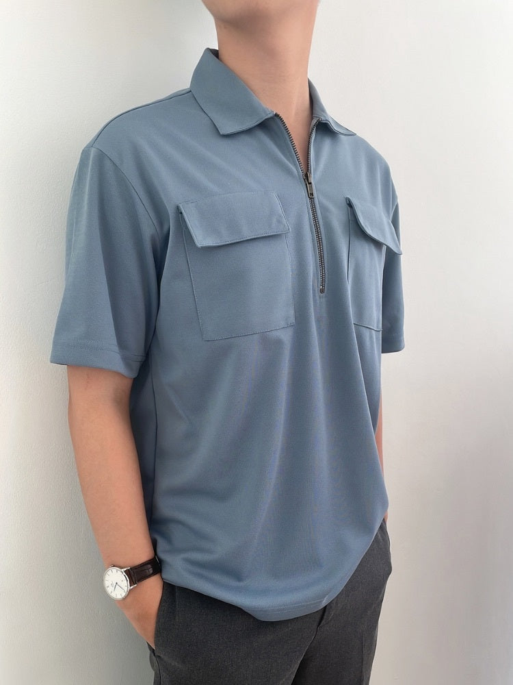 Kaos Polo Pria Biru