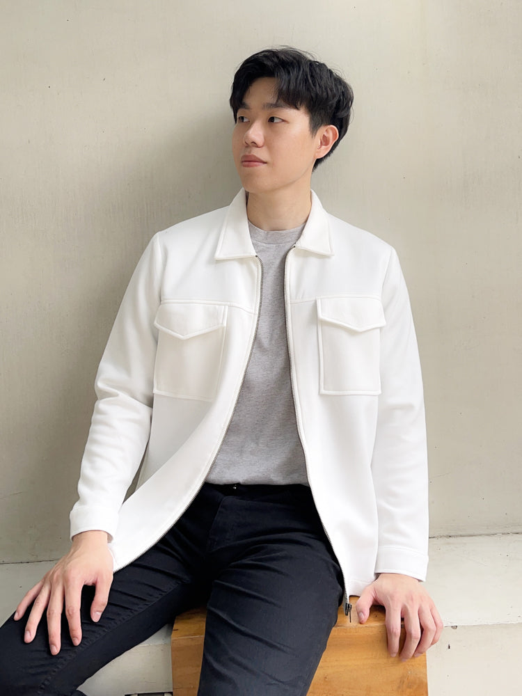 Jaket putih pria