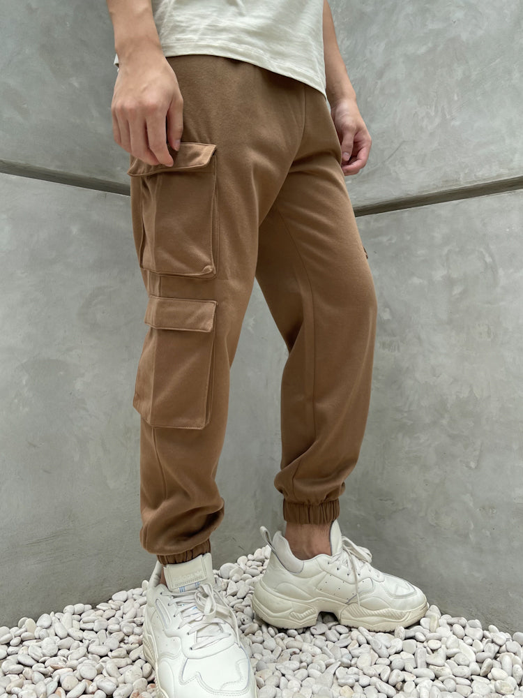 Celana Cargo Cokelat Pria