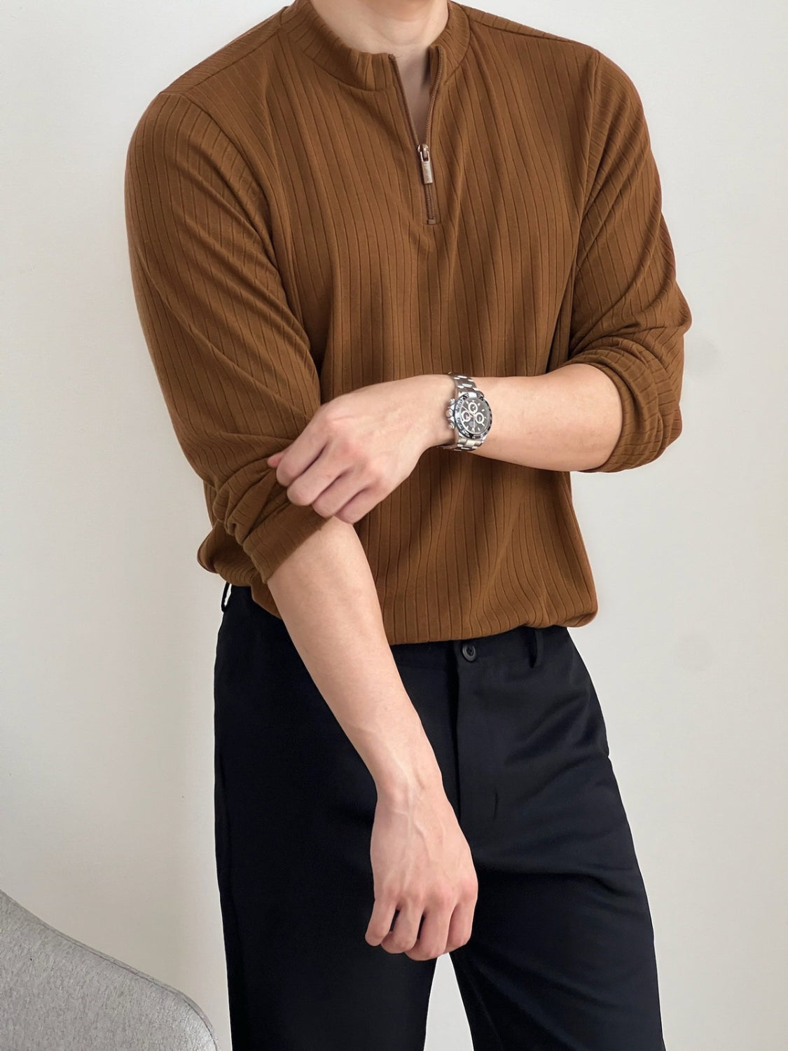 Kemeja Kasual Pria Lengan Panjang