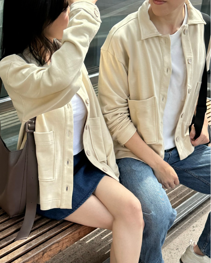 Kemeja Santai Cream Couple