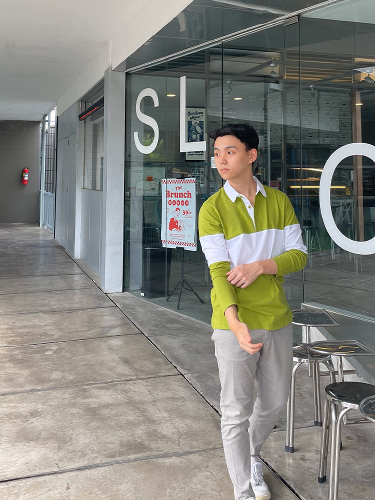 Kemeja Polo Lengan Panjang