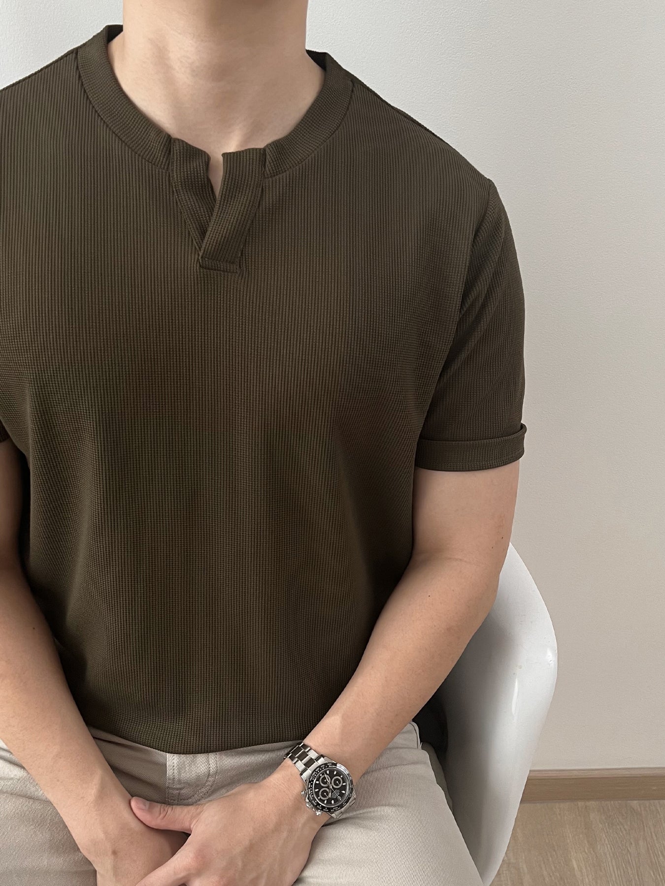 Kaos Polo Pria Coklat Tua