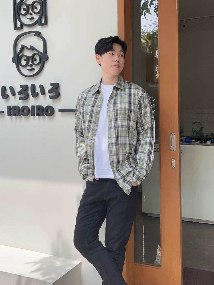 Kemeja Flanel Kotak-Kotak Pria