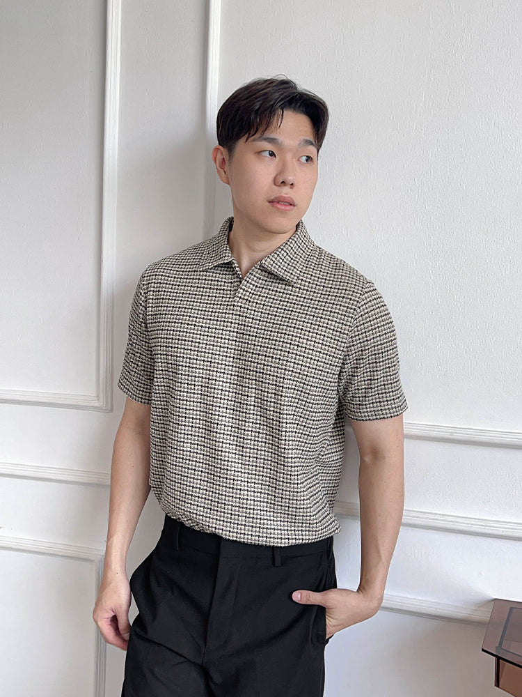 Kemeja Lengan Pendek Motif Kotak