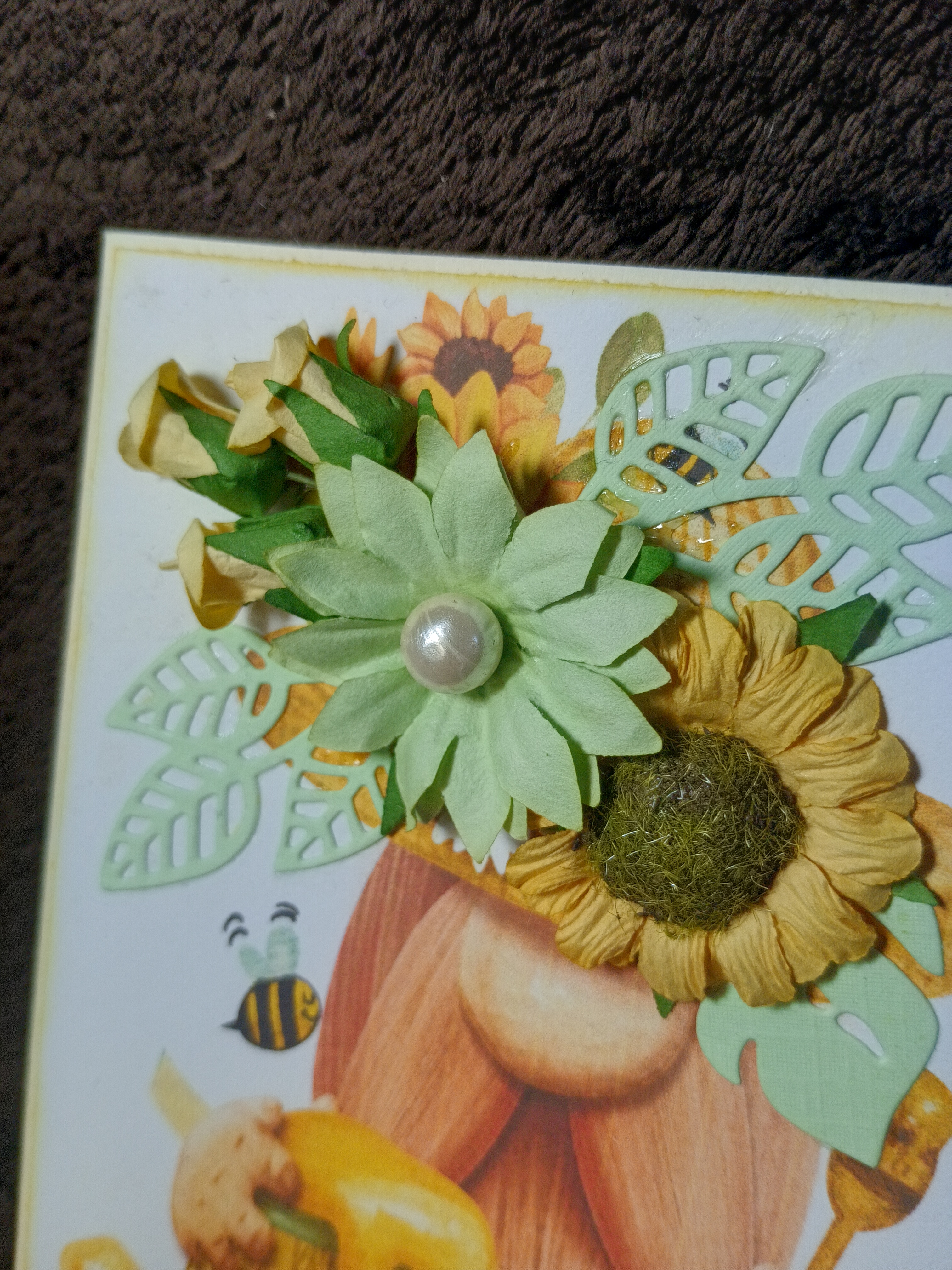 Carte décorative fleurie