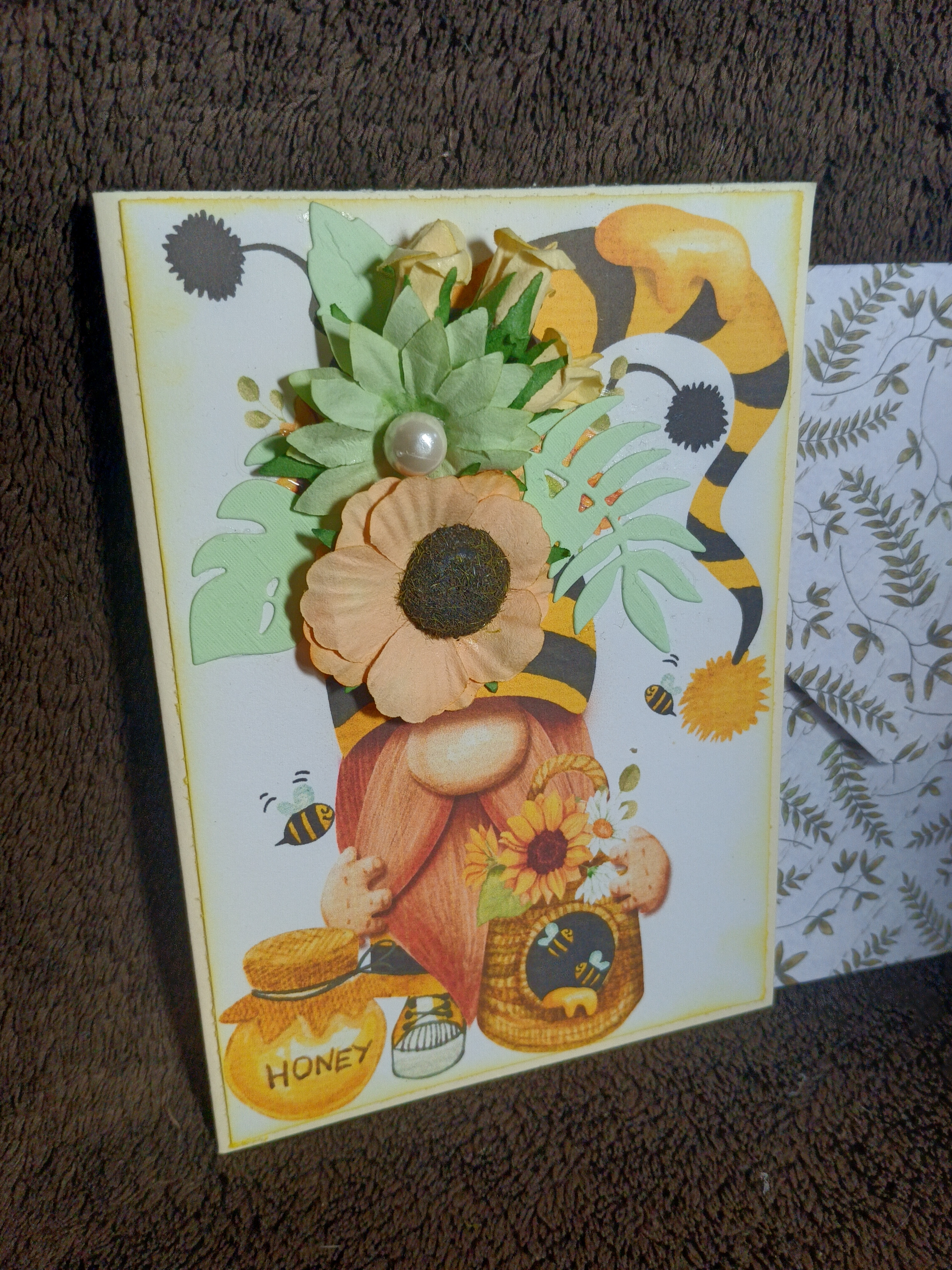 Carte décorative fleurie