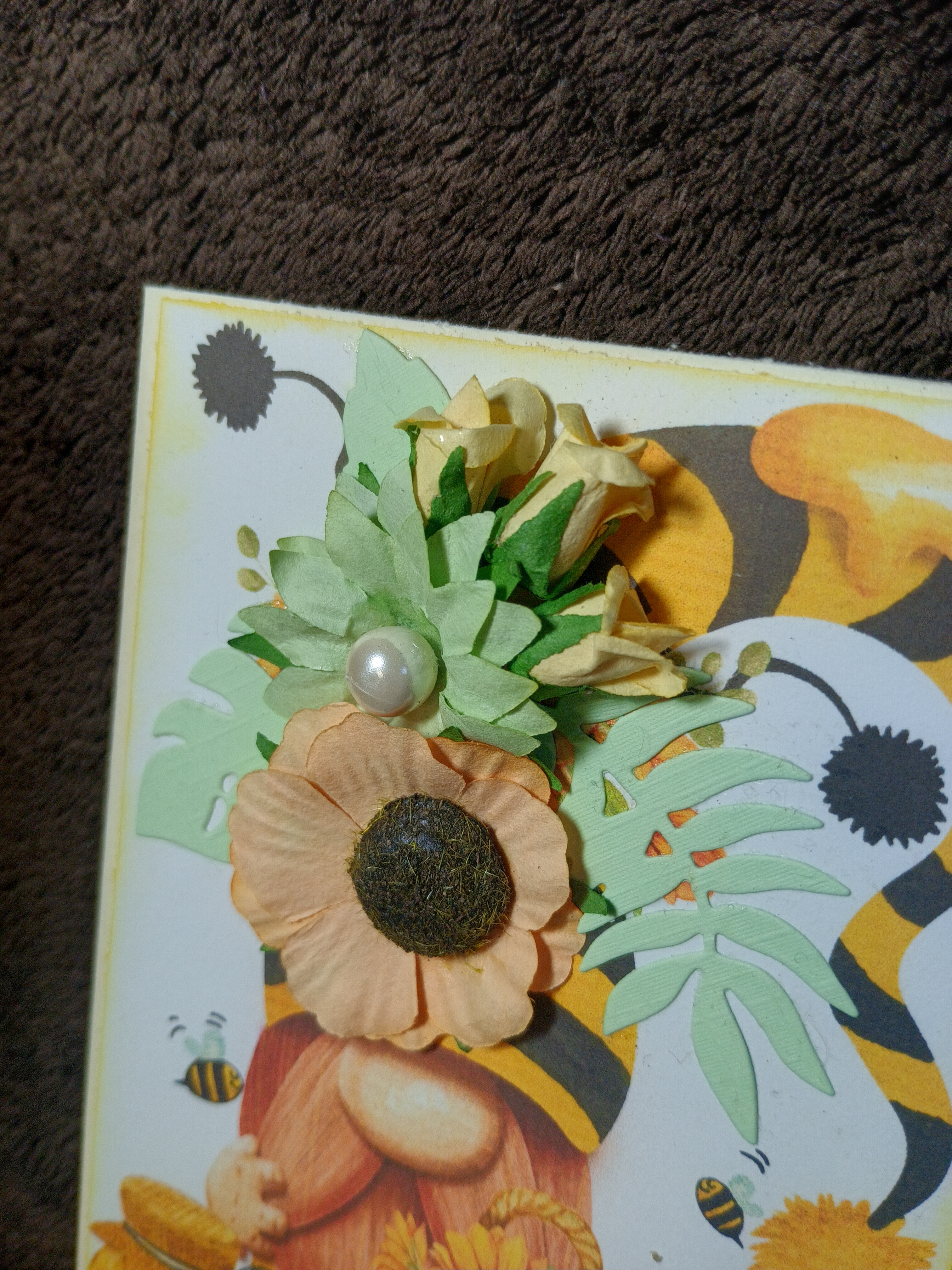 Carte décorative fleurie