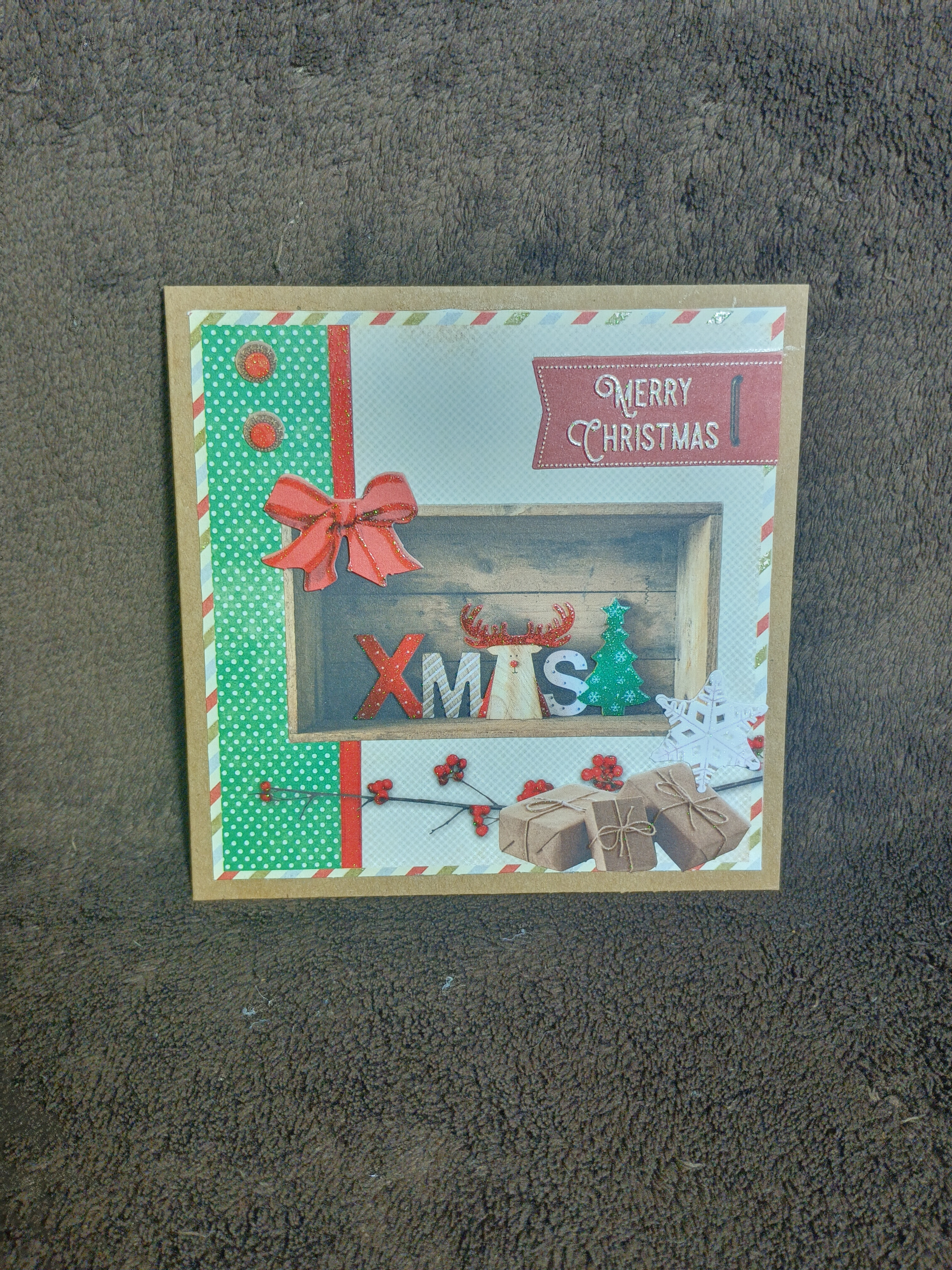 Carte de Noël artisanale