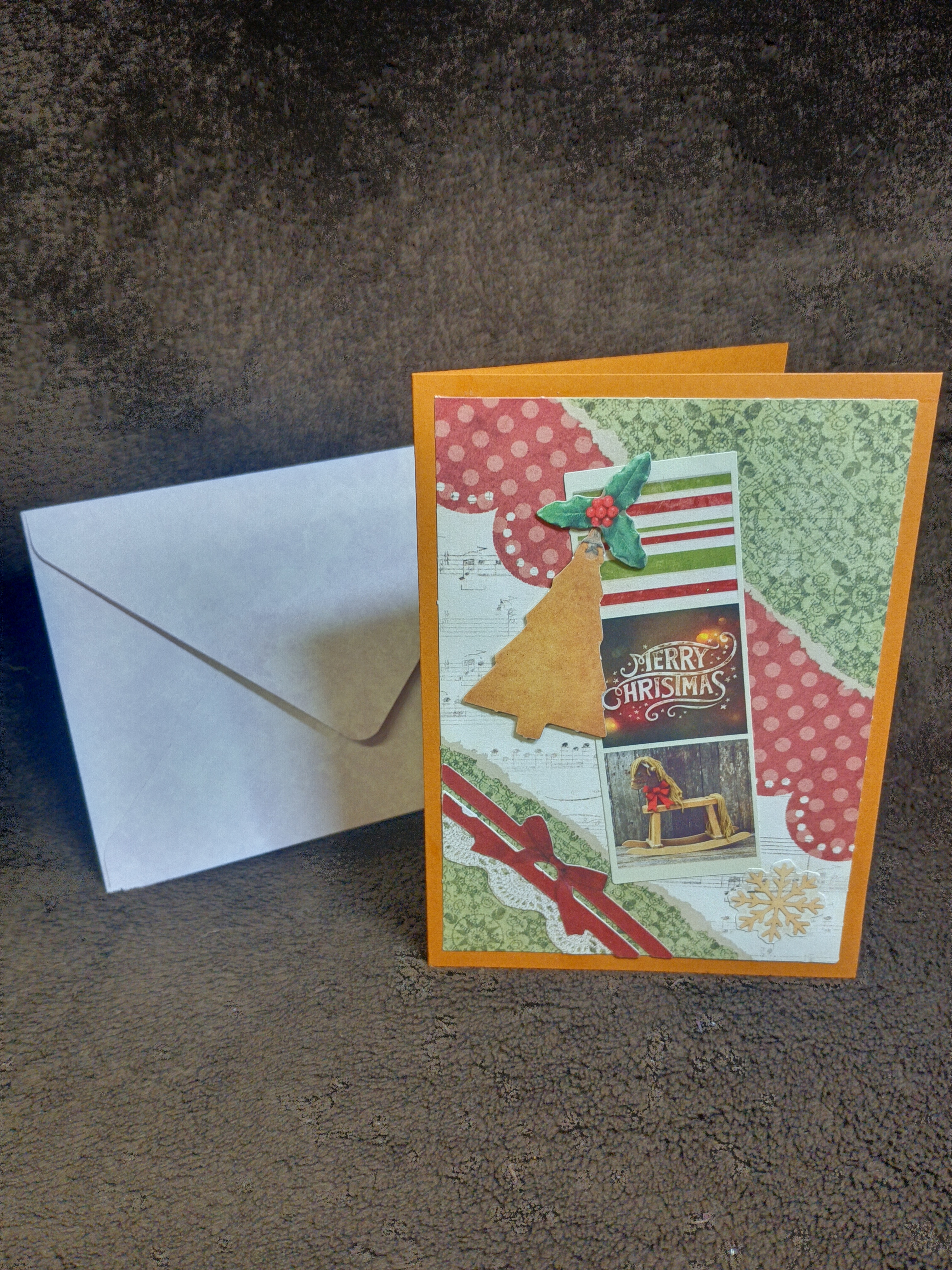 Carte de vœux de Noël artisanale